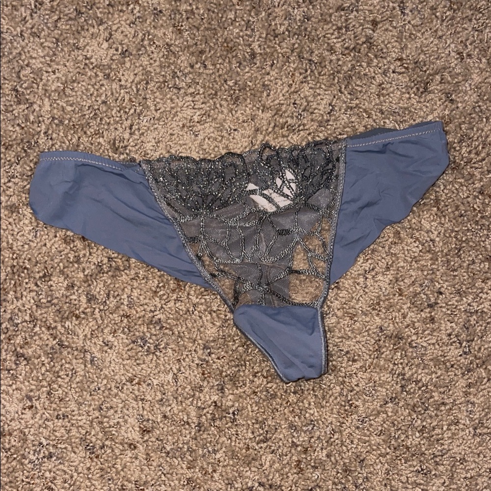 Simone Perele Blue Lace Detail Panty